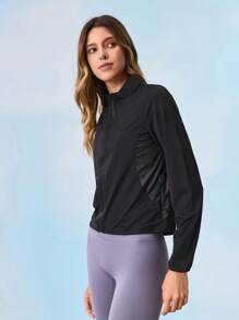 In My Nature Outdoor Hiking Splice Breathable Long Sleeve Jacket ,Women's Fall & Winter Cycling Outdoor Jacket  Women's Casual & Outdoor Running Jacket Outdoor Hiking Jacket Women's Casual Jacket,  Thermal Thick Warm Jacket - Black - View 2