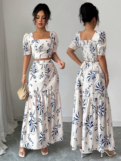 Elenzga Conjunto de dos piezas para mujer para uso diario