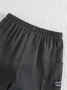 Cozy Pixies 2件套男婴装饰柔软条纹针织套头衫和松紧腰短裤套装 - 彩色 - 查看 6