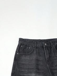 Manfinity Homme Men's Casual Rinsed Tapered Denim Jeans Going Out Urban Hang Out Vacation Work - Grey - View 6