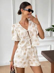 SHEIN Frenchy 女士日常两件套服装 - 彩色 - 查看 8