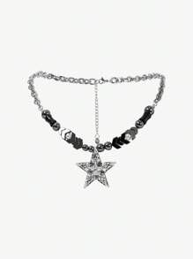 SHEIN ICON Colar Vintage Elegante com Pingente de Estrela