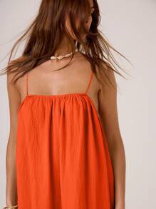 MUSERA Women Plain Color Textured Woven Maxi Cami Dress Vacation Summer Ibiza Wedding Guest Holiday Beach Fall Date Nigh, Birthday, Church Christmas, , Fall, Winter Party