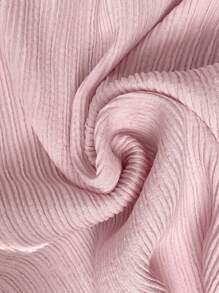 SHEIN LUNE Vestido midi ajustado con abertura lateral y textura rosa, de estilo casual-elegante para vacaciones y uso en la oficina, vestidos de verano para mujeres