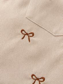 Elladie kids 2 件套幼儿女童休闲纯色短袖 T 恤和可爱围裙连衣裙套装 - 适合春季、夏季、秋季，配有发饰