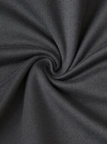 Manfinity Homme 2 件男士休闲街头时尚字母印花落肩宽松 T 恤，夏季男士复古 T 恤 - 灰色 - 查看 4