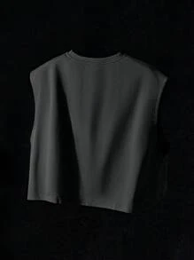 NEON BLANC Oversized Men's Gothic Letter Slogan Printed Batwing Sleeve T-Shirt, Summer, Streetwear Inspired - Black - View 2