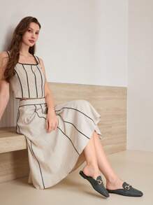 MOTF PREMIUM PU皮革露跟平底鞋 - 墨綠色 - 查看 9