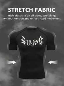 Manfinity Sport Corelite Men's Sports Set: Short Sleeve T-Shirt And Shorts, Fashionable For Summer Workout Clothes Running Sets, For Back To School