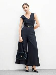 SHEIN X Lucía Bellido CUCCOO BIZCHIC 女士带扣侧方头高跟鞋，镂空设计，时尚性感优雅基础款商务休闲商务别致圣诞秋季新年假期 - 黑色 - 查看 2