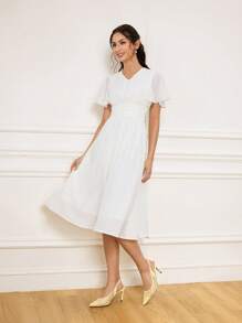 CUCCOO HITCHD 新款夏季女式优雅高跟黄色凉鞋，搭配闪亮水晶蝴蝶结，方头，厚实透明黄色鞋跟，金属 PVC，时尚派对/鸡尾酒会/俱乐部服装