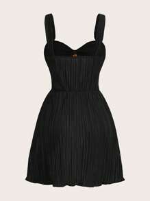 SHEIN SXY Rochie mini pentru femei, cu bretele lungi, cu decor metalic, pentru vacanță de vară și plajă