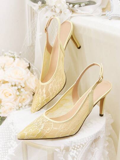 CUCCOO HITCHD New Summer Women's Elegant High Yellow Heel Sandals With Sparkling Crystal Bow, Square Toe, Chunky Transparent Yellow Heel, Metallic PVC, Fashion Party/Cocktail/Clubwear