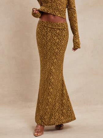 NYA SZN 女式高腰纹理夏季活动迷你喇叭裙超长新娘宾客婚礼舞会特殊场合沙滩装