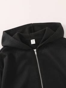 SHEIN 青少年男孩休闲宽松舒适百搭百搭连帽运动衫，适合中学生和大学生