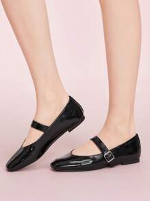 CUCCOO DOLLMOD Women's Simple & Practical Versatile Flat Dance Shoes, Korean & Japanese Style - Black - View 5