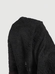 SHEIN MOD Women's Black Patchwork Bohemian Maxi Skirt With Belt Business Casual Woman