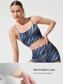 GLOWMODE FeatherFit™ Square Neck Y-Back Bra - Multicolor - View 2