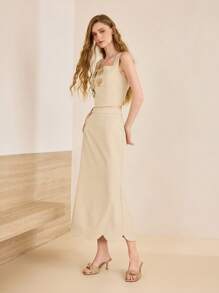 MOTF PREMIUM SQUARE TOE KNOTTED STRAP HIGH HEEL SANDALS