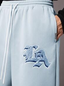 SUMWON 宽松版型低裆运动裤 - 淺藍色 - 查看 7