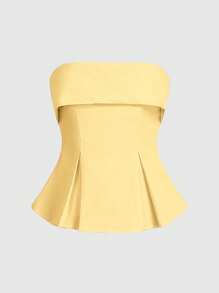 Siren Gaze Blusa de tubo de lino y algodón con peplum: Elegancia de dinero antiguo para uso de oficina con estilo bohemio que define la cintura | Nuevo lanzamiento para el verano 2025 | Transición de día a noche y estilo de sirena de oficina