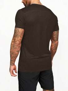 Manfinity Sport Corelite Manfinity Fitness Men Letter Graphic Sports Tee Workout Tops Basic T Shirt Graphic Men T Shirt Men Joggers Workout Clothes Running Tees & Tanks