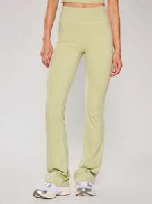 Musera Sport High Waisted Sculpt Flare Sports Leggings Only, Padel, Tennis, Pickleball Gym Fitness - Mint Green - View 3