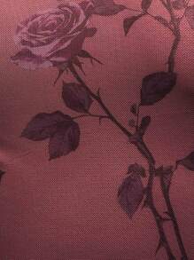 TypaGal Hollow Design Print Mesh Sling, Fashionable Suitable For Summer - Red Violet - View 6