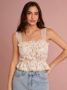 Enchnt 简约时尚女士夏季吊带背心 - 橘色 - 查看 3