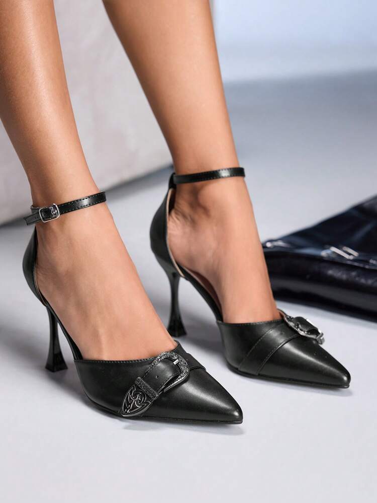 CUCCOO GRLICON Women's Y2K Punk Style High Heel Pumps, Suitable For Motorcycle, Cool Girl, Halloween, Christmas, Party Outfits