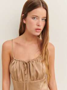 Nöista Mini Dress With Balconette Details, Adjustable Straps, And A Flirty Chest Bow-Your Ultimate Evening-Out Staple. Perfect For Your Sexy Evenings And Night Out - White - View 1