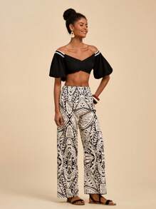 Travachic Conjunto de dos piezas para mujer para uso diario, conjunto de 2 piezas para mujer, conjunto de dos piezas para mujer, conjuntos de verano para mujer, adecuado para vacaciones, ropa de resort para mujer, atuendos de playa para mujer de resort, conjunto de dos piezas para mujer, vacaciones