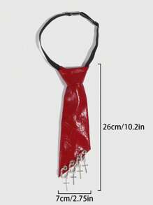 ROMWE Grunge Punk 1 chiếc mặt dây chuyền chữ thập đỏ phong cách Gothic cho áo sơ mi nữ, cà vạt nơ Y2K cho ngày tựu trường, tốt nghiệp - Nhiều màu - Xem 5