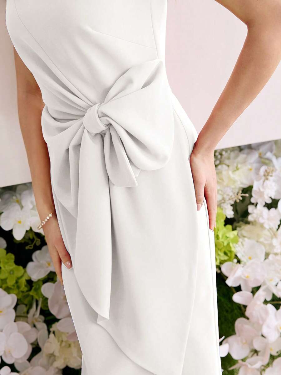 MOTF Soiréza KNOT SPLIT DRESS - Beige - View 2