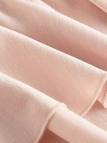 SHEIN MOD 女士系带粉色荷叶边不对称下摆粉色 A 字裙、缎面裙、优雅、度假裙、派对、生日、狂欢节、飘逸、仙女、音乐会、毕业典礼、荷叶边裙、德比裙 - 淺粉色 - 查看 3