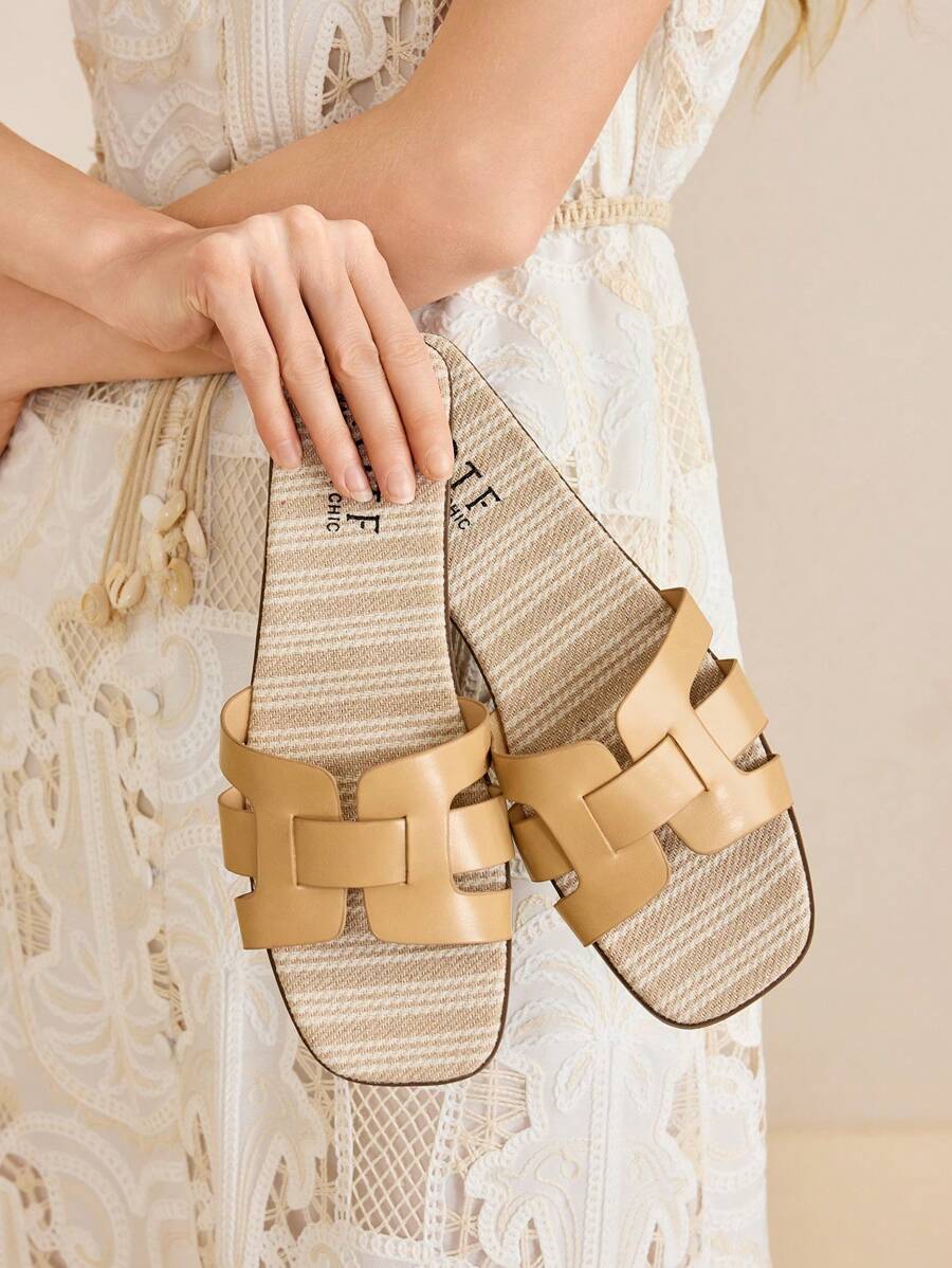 MOTF PREMIUM GIÀY SANDA BẰNG THOẢI MÁI ...ỜI TRANG TỐI GIẢN DÀNH CHO NỮ - Màu be - Xem 1