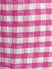 SHEIN VCAY Quần ống côn kẻ caro thắt eo cỡ lớn dành cho nữ, bộ đồ hè thường ngày cho nữ, quần áo nữ, quần dài nữ, trang phục mùa hè, quần hè. - Màu Hồng Tươi - Xem 5