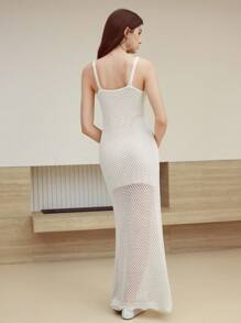 MOTF STUDIO FLOWER APPLIQUES SWEATER DRESS - White - View 3