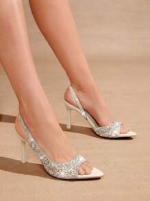 SHUZIA 女士水钻高跟凉鞋