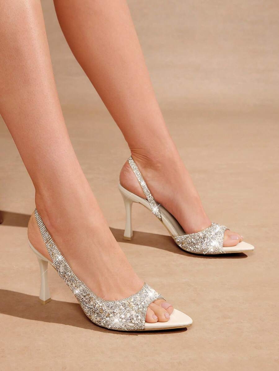 SHUZIA 女士水钻高跟凉鞋