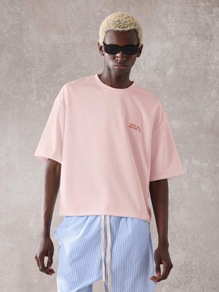 SUMWON Beach Vibes Vacation Club Capri Italy Lemon Print Oversized T-Shirt Summer Graphic Streetwear Festival Casual Tee