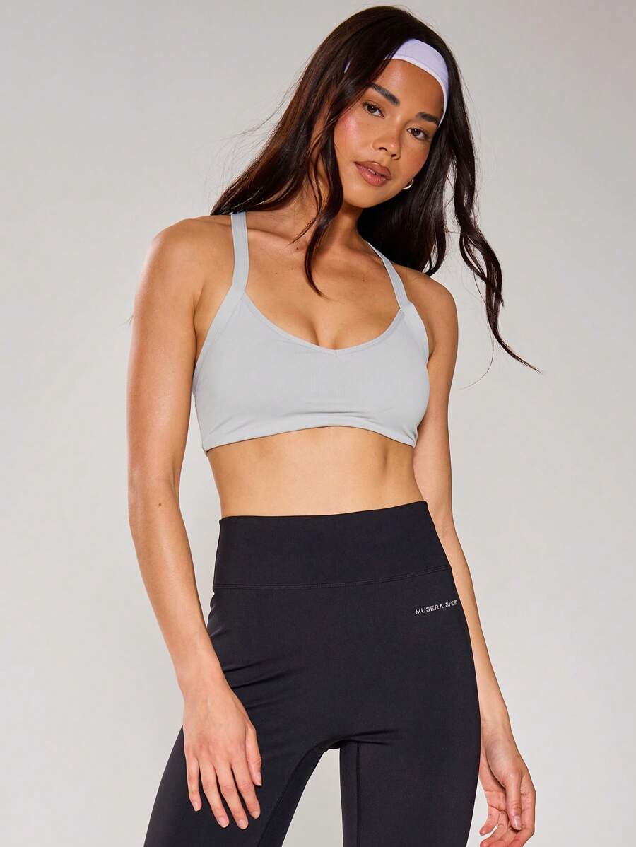 Musera Sport Women Sports Bras, For Padel, Tennis, Pickleball Gym Fitness - Grey - View 1