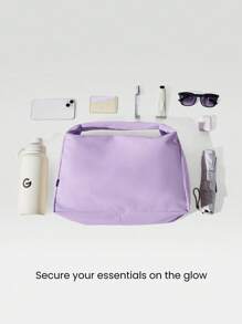 GLOWMODE 17L Unadjustable Textured Water-Resistant Shoulder Bag Fall Winter - Purple - View 3