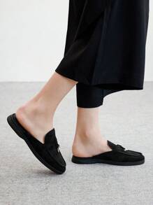 CUCCOO BIZCHIC Women's Casual Black All-Match Versatile Flat Slip-On Shoes For Christmas - Black - View 6