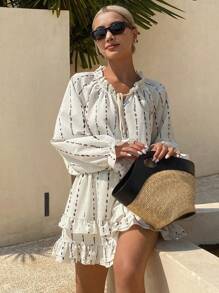 DAZY Women Two Pieces Outfits For Daily Wear Vacation - Apricot - View 3