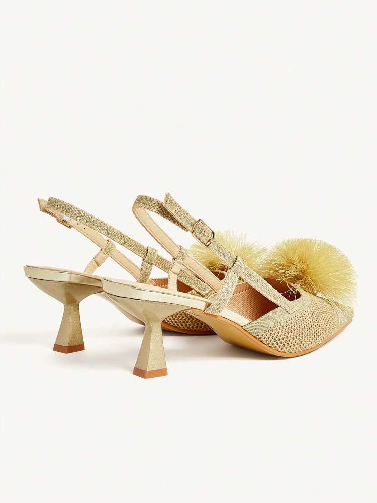 CUCCOO CHICEST Women's Elegant Romantic Pointed Toe Stiletto Heel Mid-Heel Slip-On High Heels, Suitable For Tea Party, Date, Fashion Party, Halloween