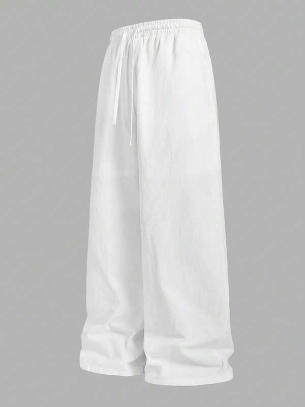 EASEVO Pantalon long ample en tissu pour hommes grande taille