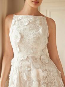 Aveloria Rosie Layered Flower Textured Luxury Sleeveless Dress For Women Elegant Fashionable Style All Over Print For Summer Spring Fall Autumn