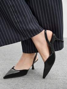 CUCCOO BIZCHIC 女士简约黑色办公室高跟鞋 - 黑色 - 查看 5