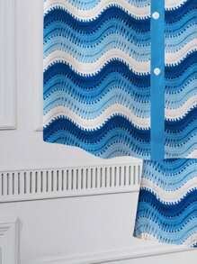 Manfinity RSRT Men's Contrast Color Knit Wave Pattern Open Front Short Sleeve Shirt And Shorts Set, Summer